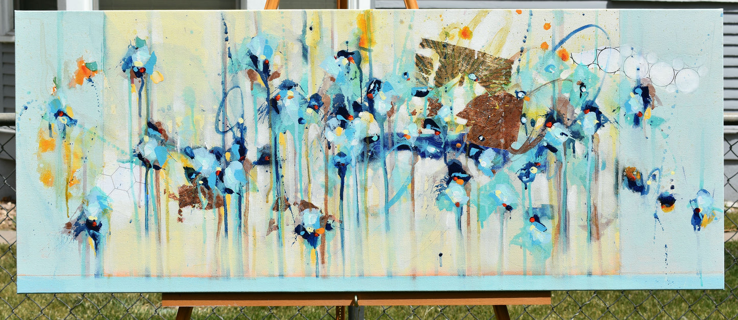 Blessings of Hope 16″ x 40″ Abstract Painting