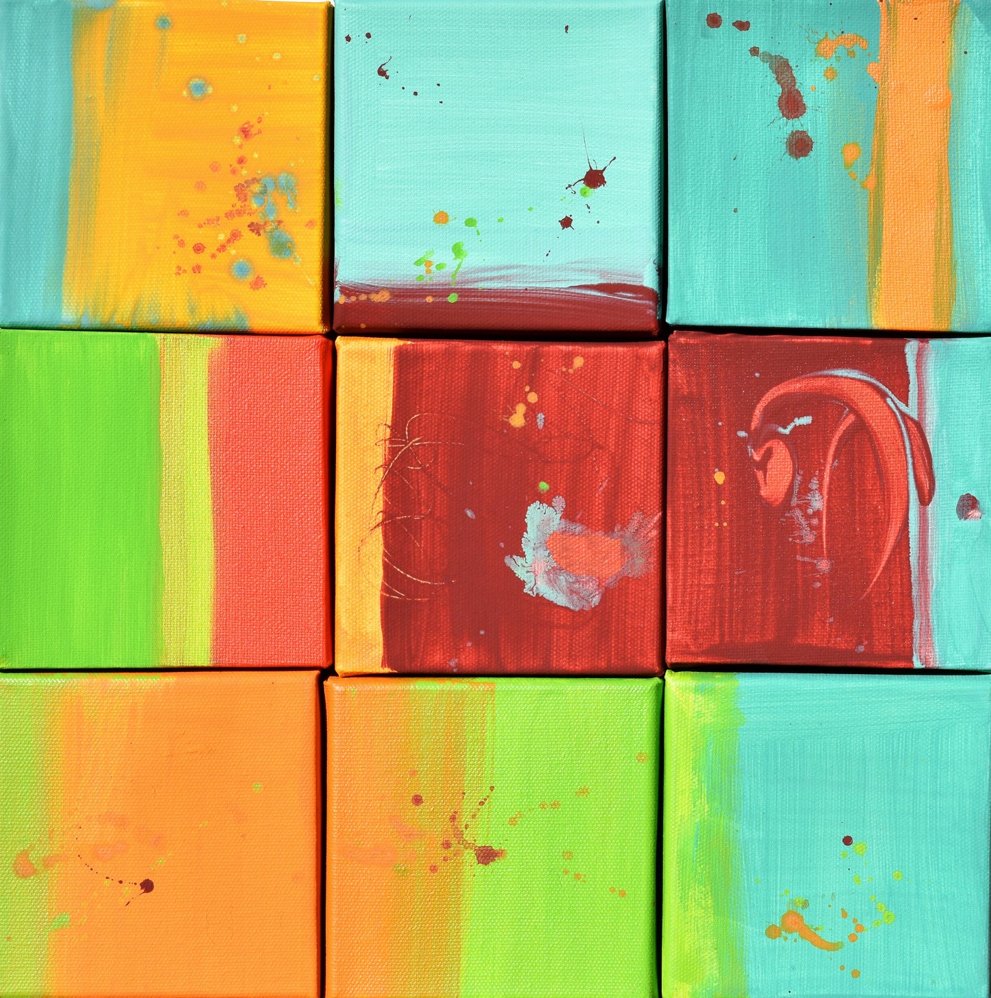 Colors of Fancy 12″ x 12″ Abstract Painting