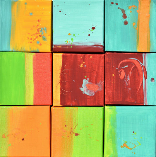 Colors of Fancy 12″ x 12″ Abstract Painting