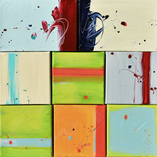 Colors of Rebirth 12″ x 12″ Abstract Painting