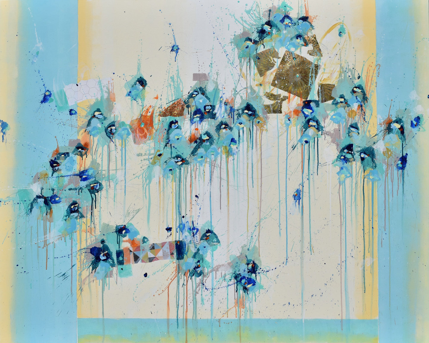 Dancing On The Edge Of The World 48″ x 60″ Abstract Painting