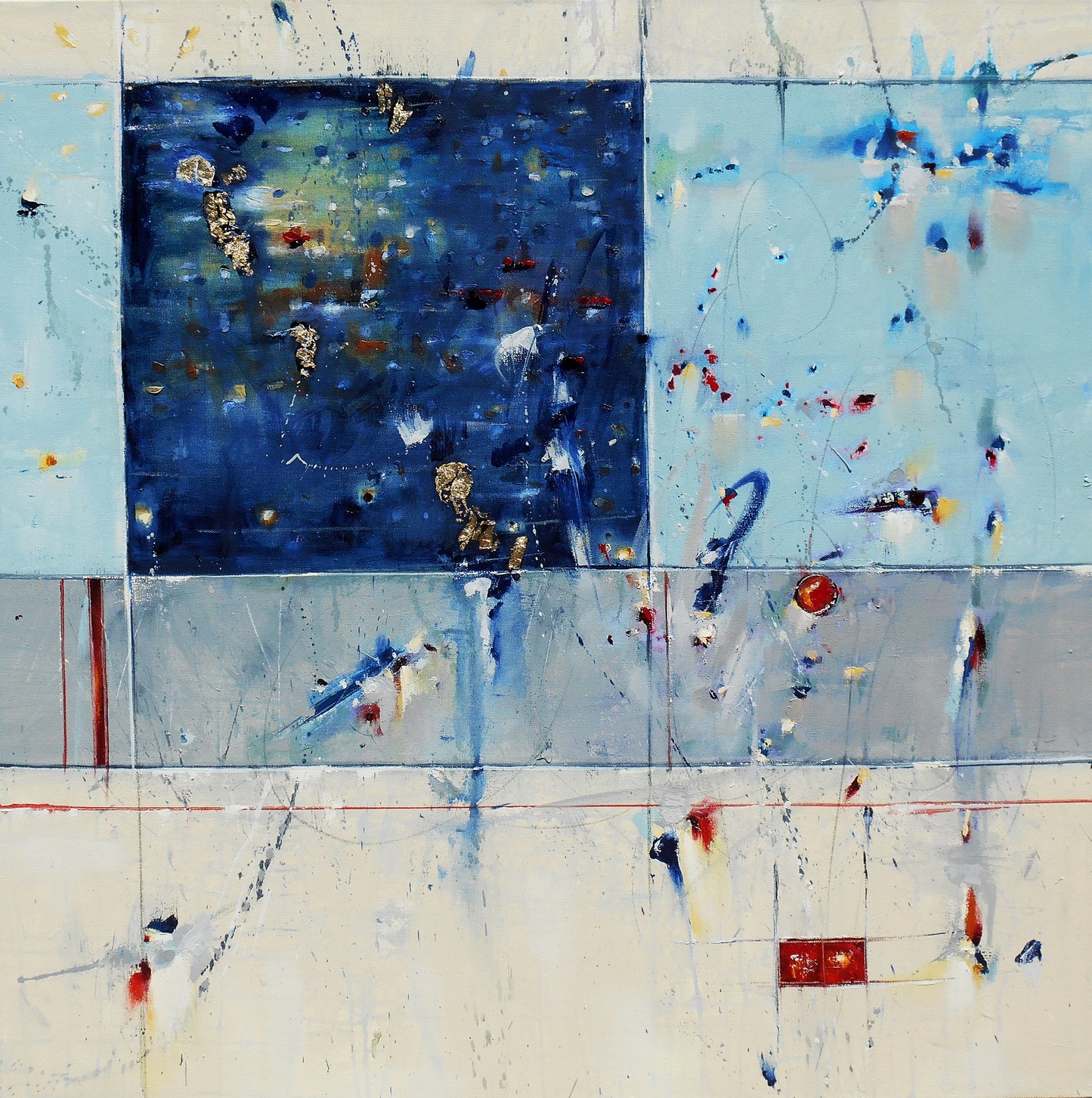 Deep Golden Sea 36″ x 36″ Abstract Painting