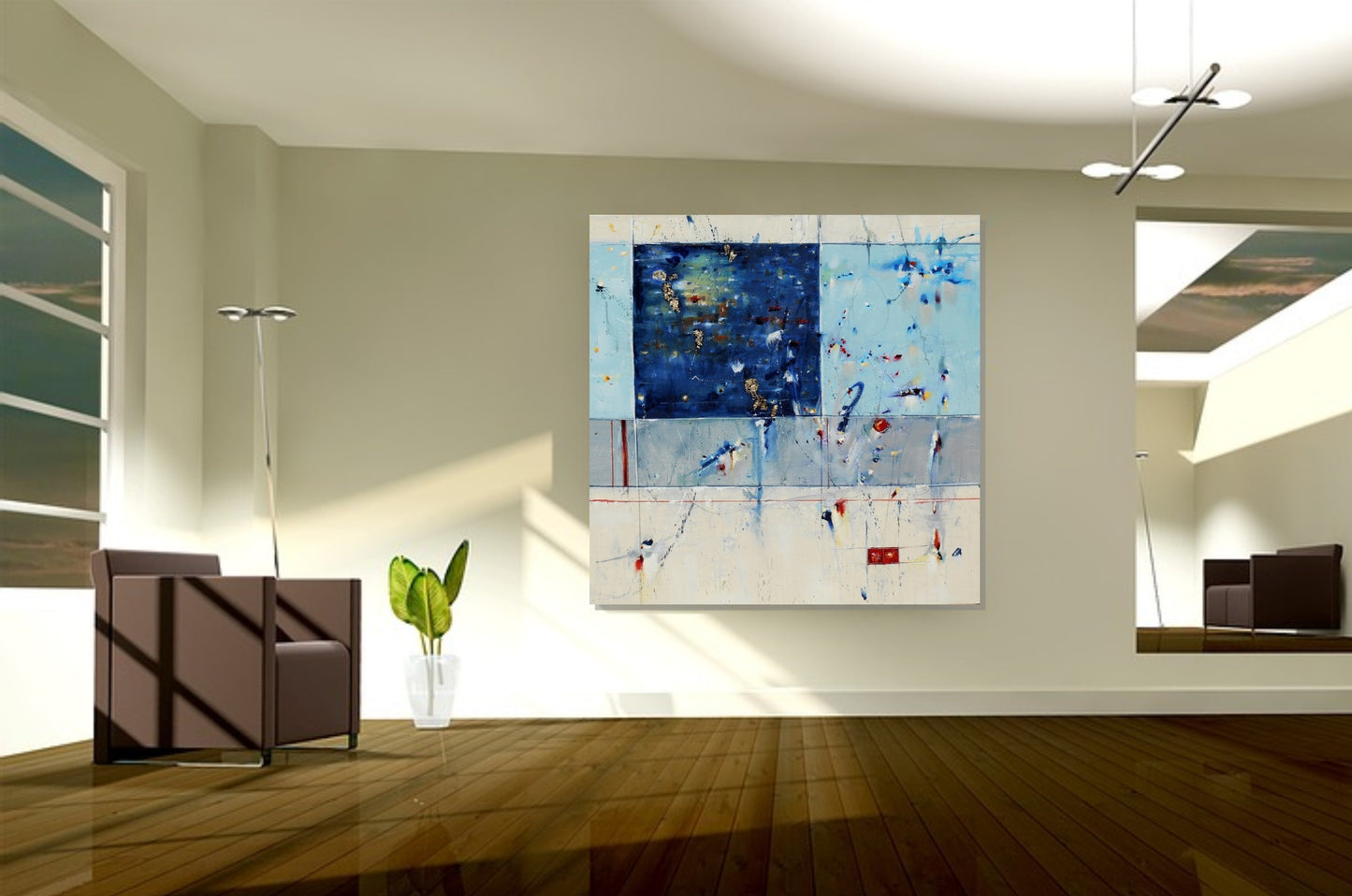 Deep Golden Sea 36″ x 36″ Abstract Painting