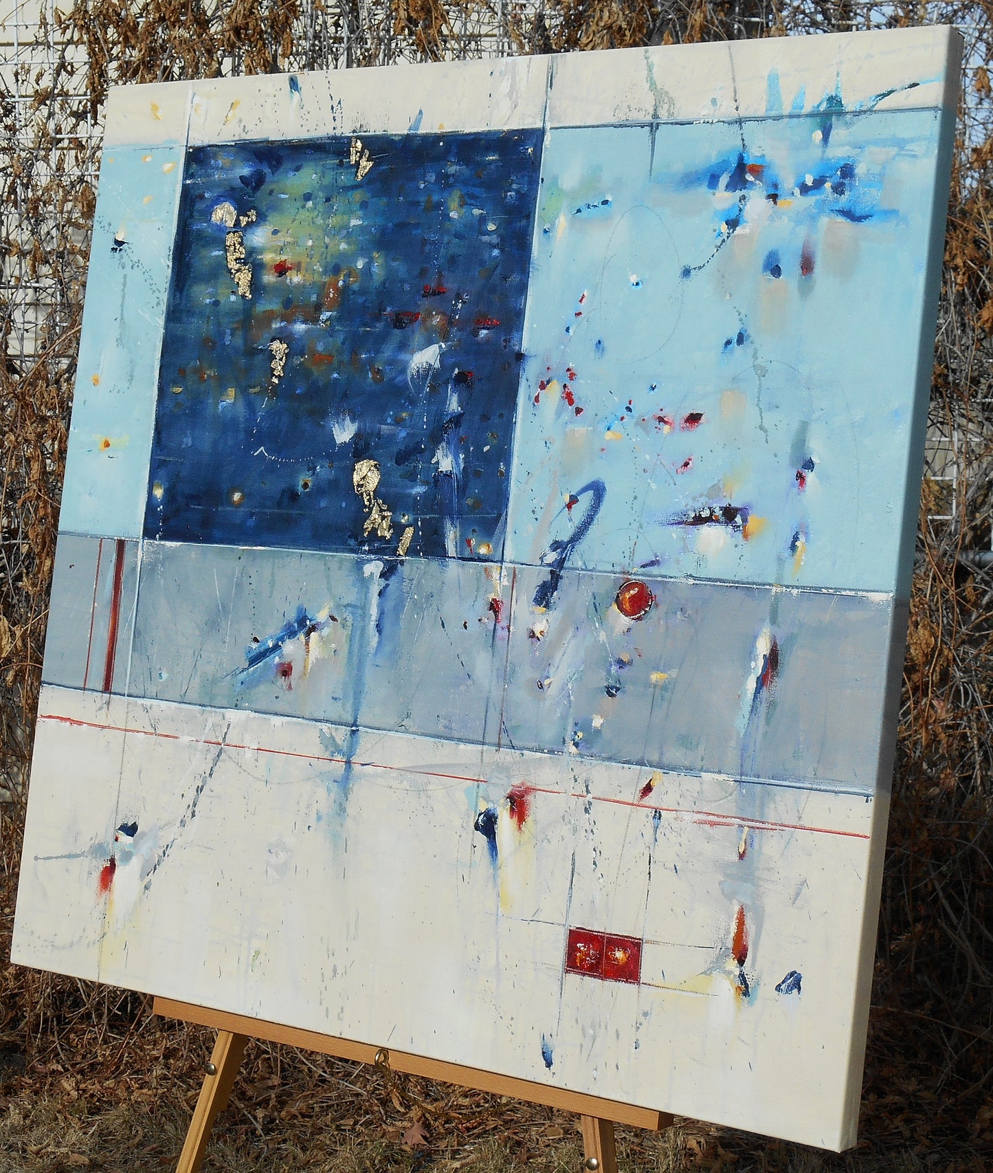 Deep Golden Sea 36″ x 36″ Abstract Painting