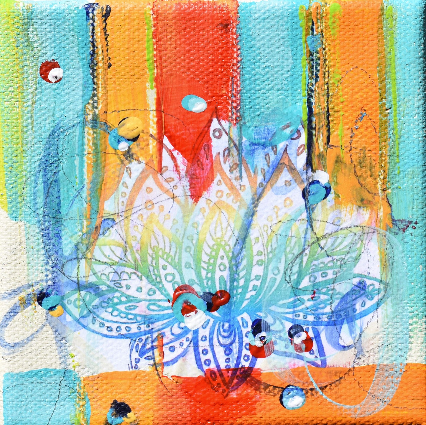 Cosmic Alchemy 12″ x 12″ Abstract Painting