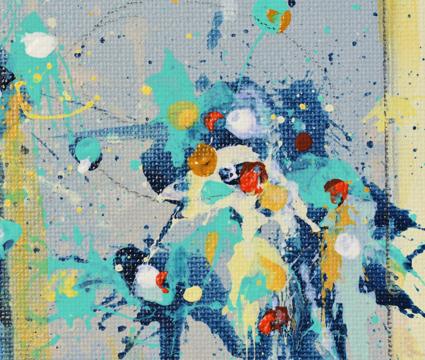 Blue Horizon 5″ x 7″ Abstract Painting on Panel
