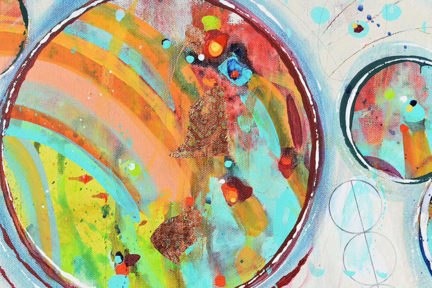 Chasing Rainbows 12″ x 36″ Abstract Painting