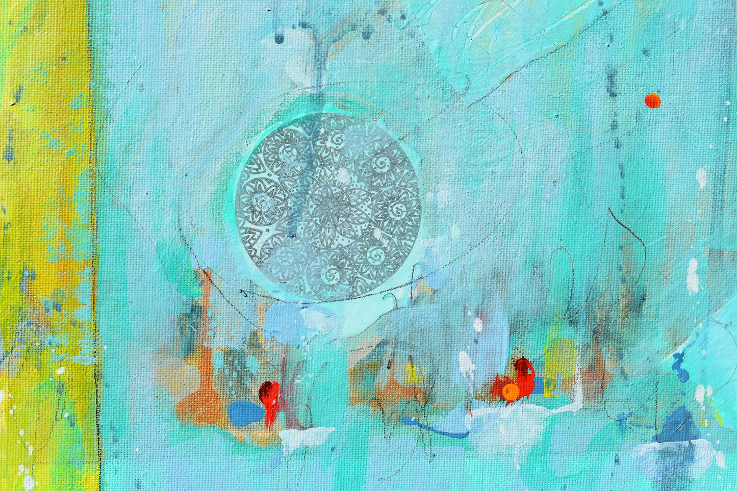 Colors of Bliss 24″ x 12″ Abstract Painting on Panel