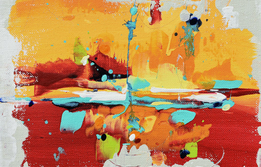 Colors of The Rising Sun 16″ x 16″ Abstract Painting
