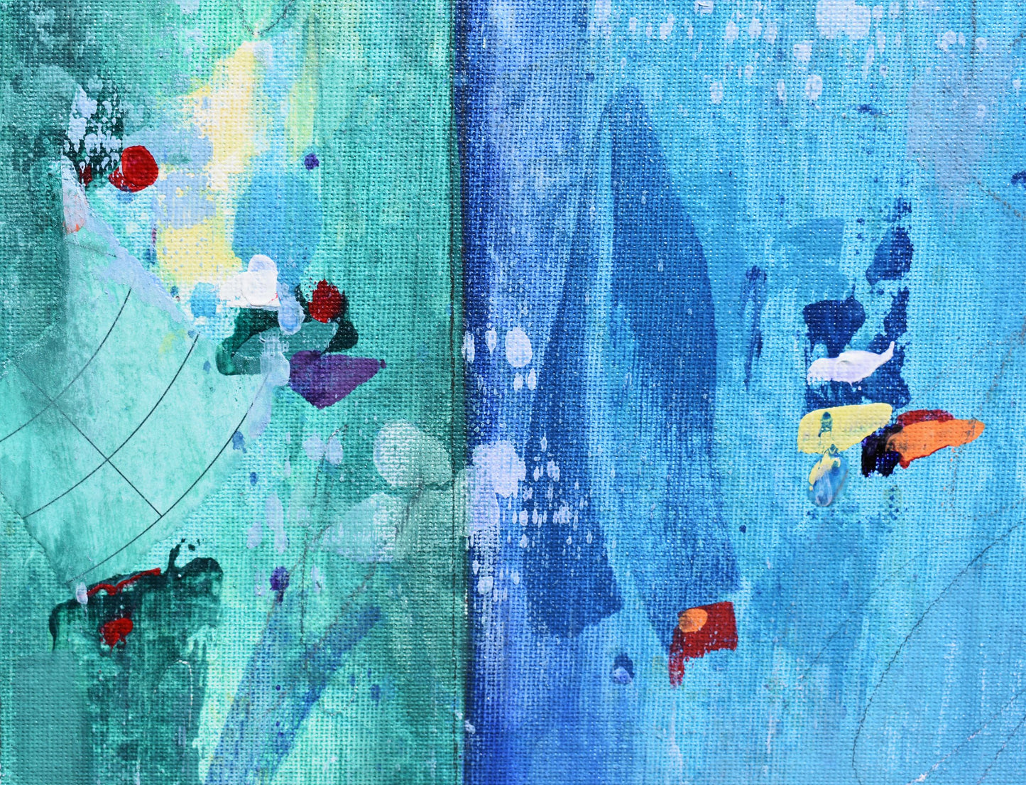 Colors of Vitality 24″ x 12″ Abstract Painting on Panel