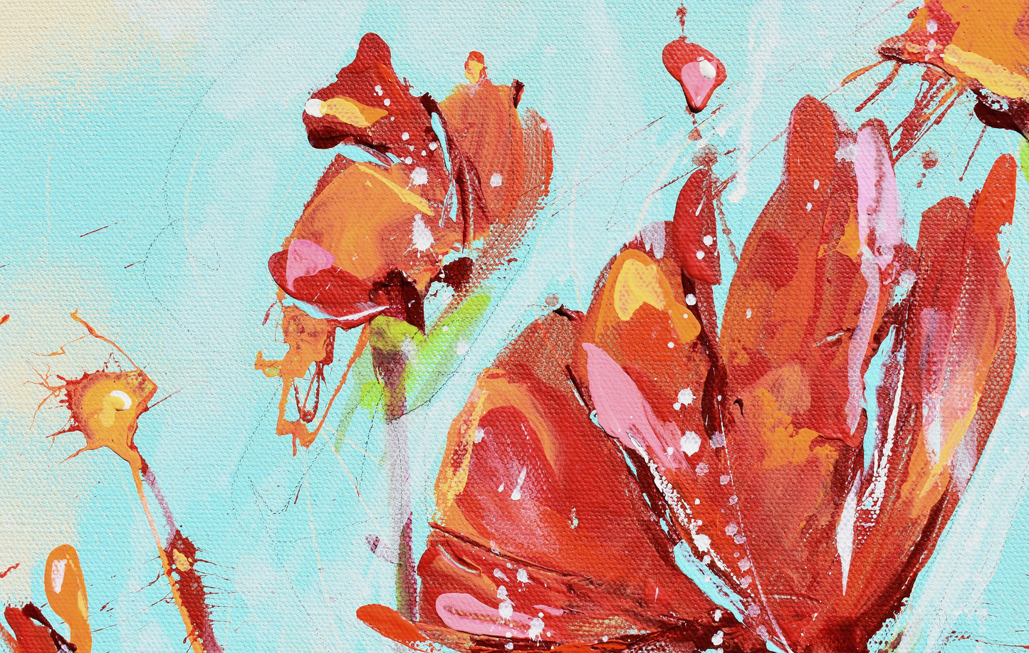 Dance of the Tulips 12″ x 16″ Abstract Painting