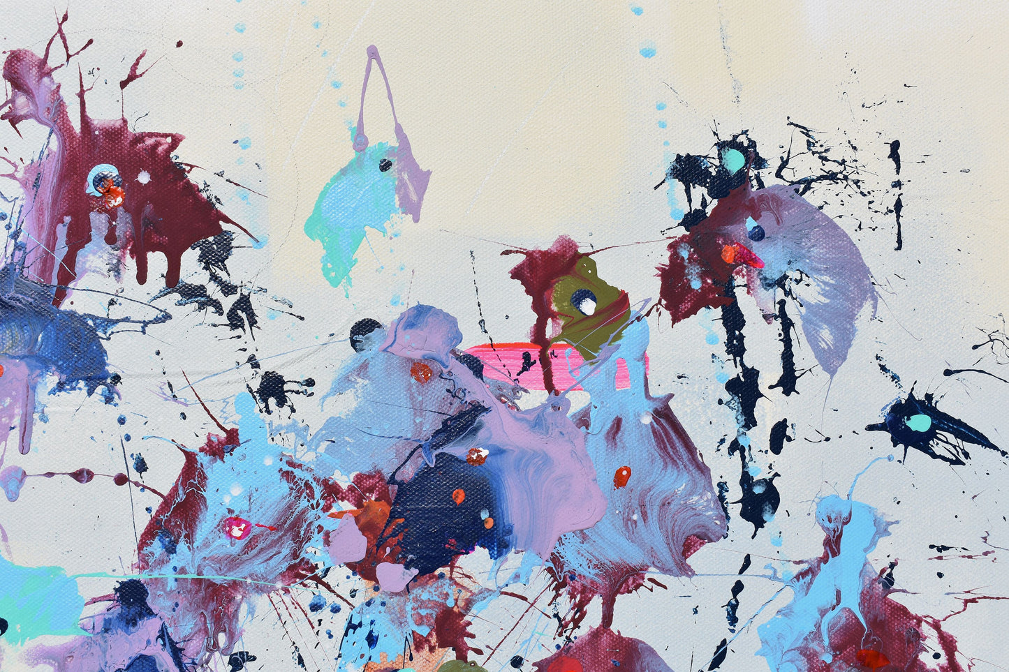 Days of Wine and Roses 18″ x 24″ Abstract Painting on Unstretched Canvas