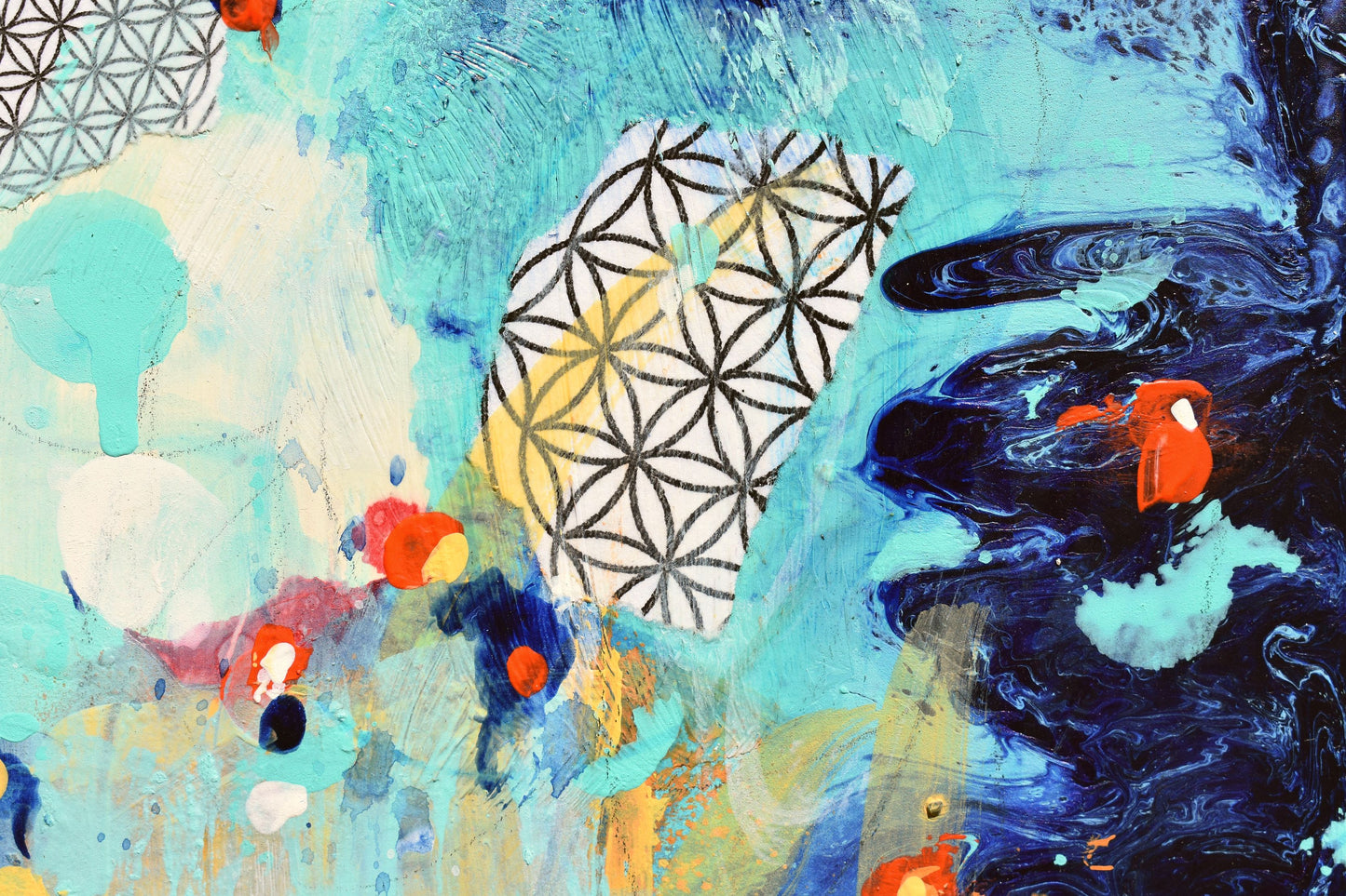 Distance 5″ x 5″ Abstract Painting on Panel