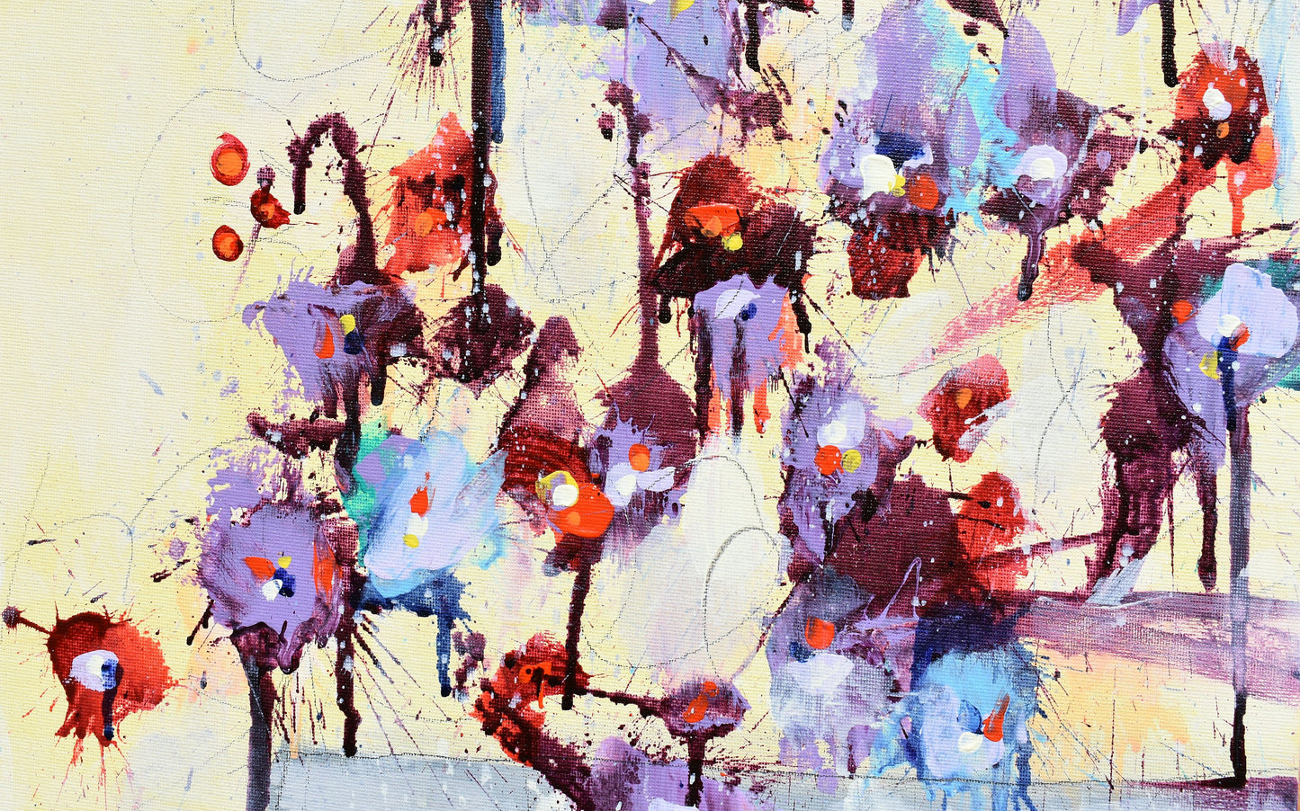 Écoutez Les Fleurs (Listen To The Flowers) 16″ x 20″ Abstract Painting on Panel