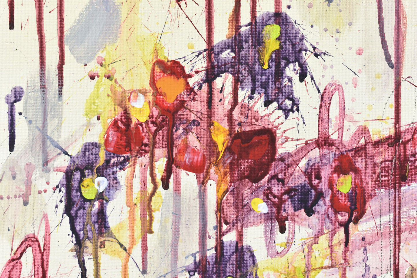 Fleur de Septembre (Flower of September) 16″ x 20″ Abstract Painting on Panel