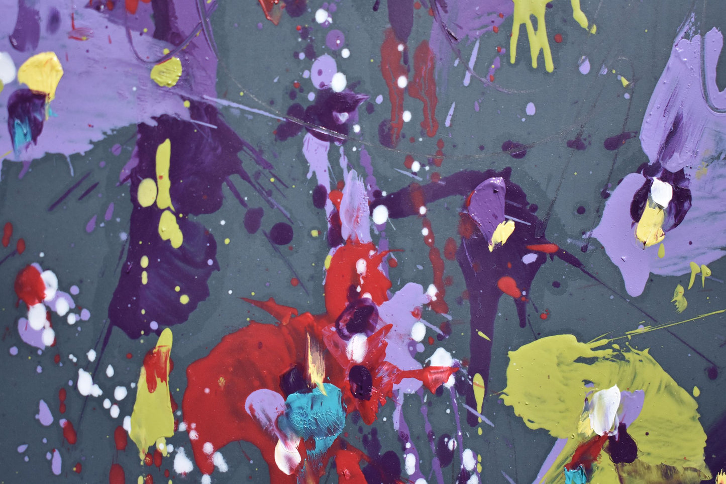 Fleur de la nouvelle lune (Flower of the New Moon) 5″ x 7″ Abstract Painting on Panel