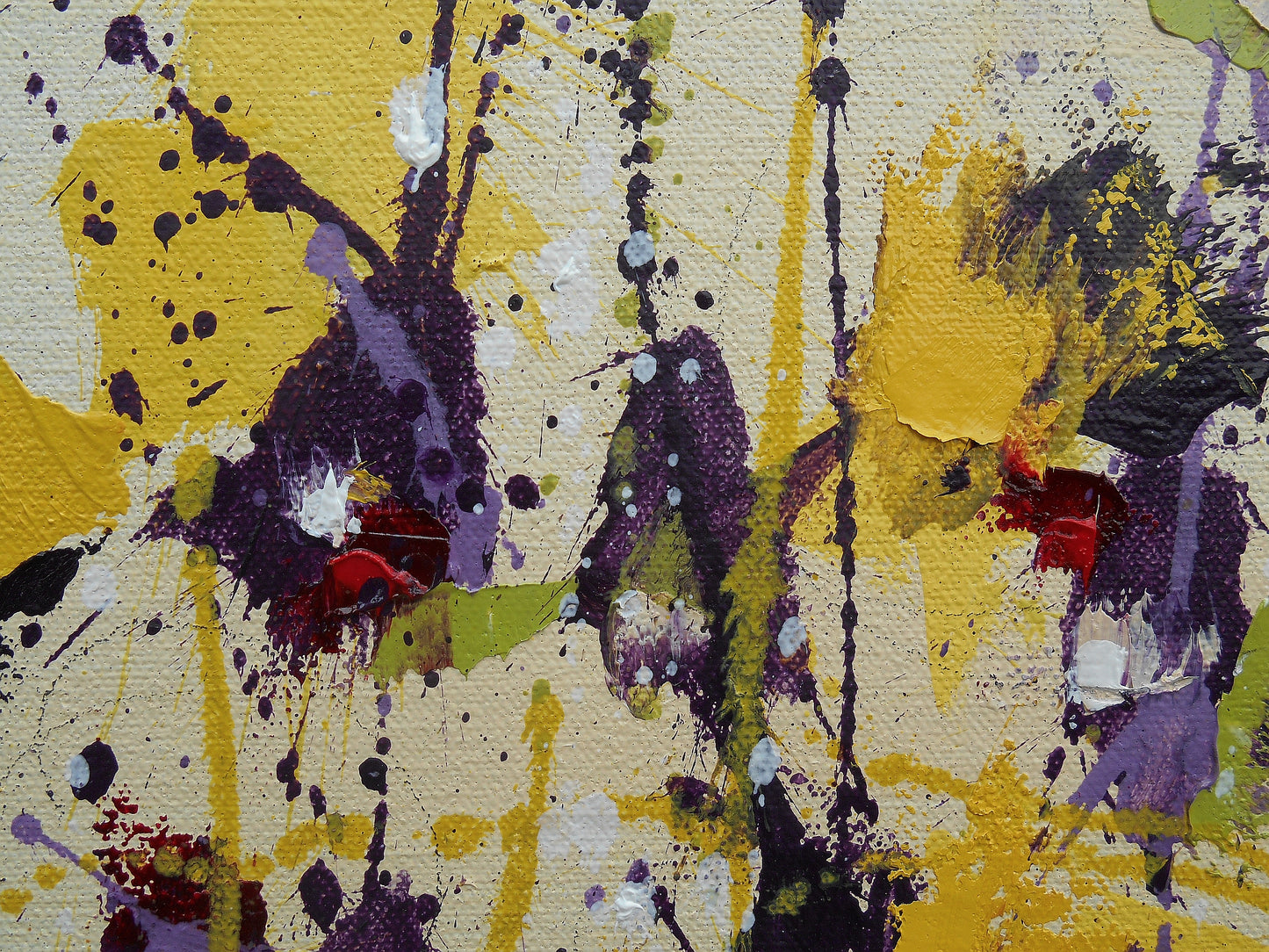 Fleur du Soleil (Flower of the Sun) 10″ x 12″ Abstract Painting on Panel