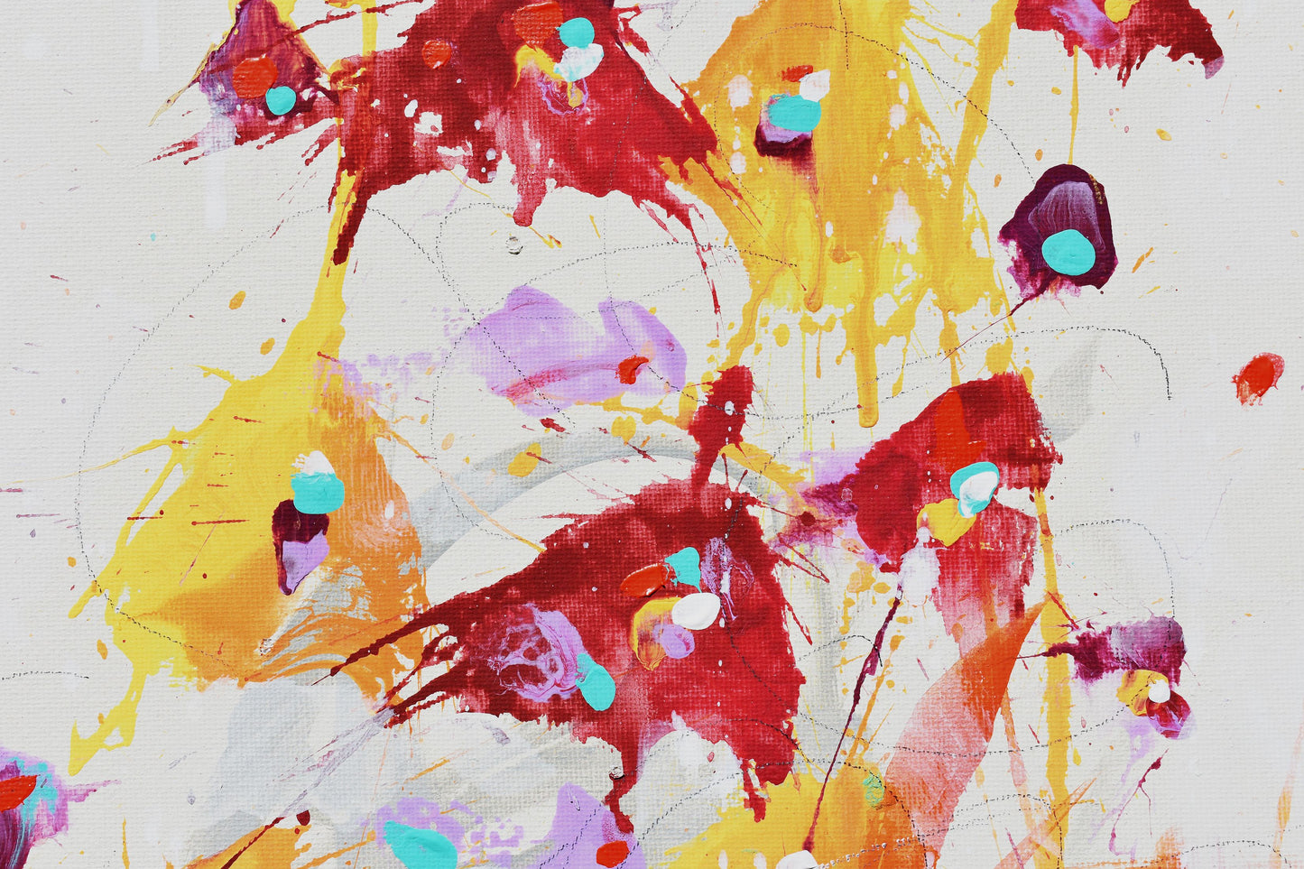 Fleurs d'Esprit (Flowers of Spirit) 11″ x 14″ Abstract Painting on Panel