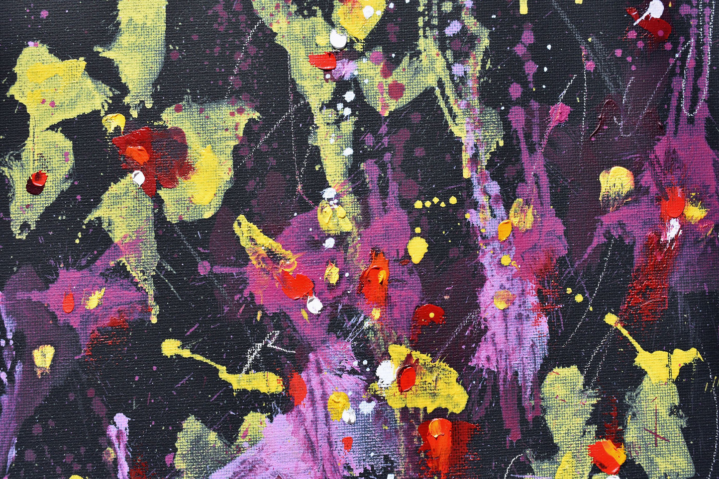 Fleurs de Vitalité (Flowers of Vitality) 12″ x 16″ Abstract Painting on Panel