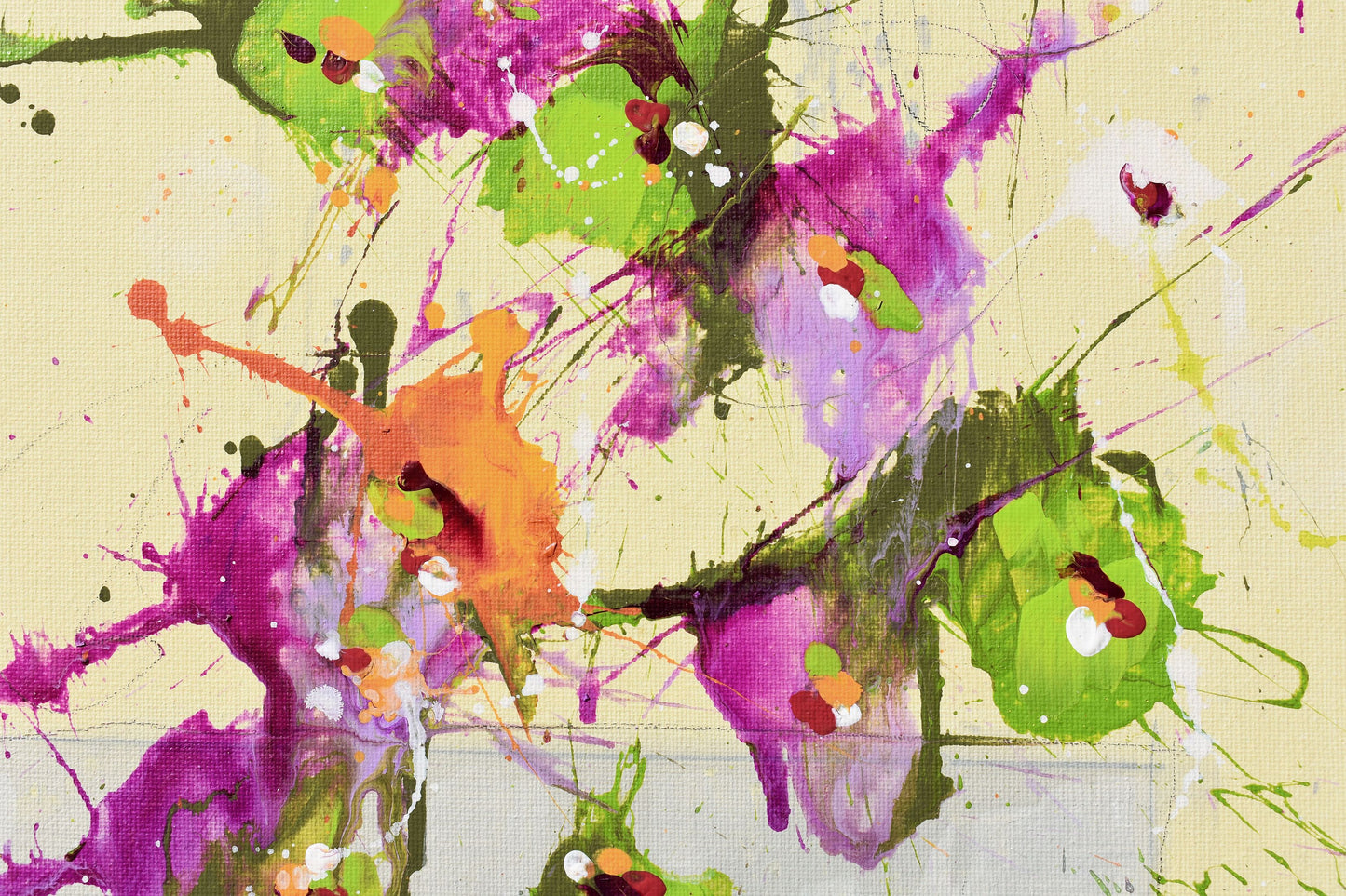 Fleurs de la Liberté (Flowers of Freedom) 11″ x 14″ Abstract Painting on Panel