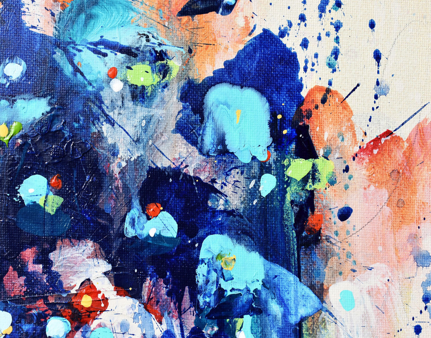 Fleurs du Crépuscule (Flowers of Twilight) 12″ x 16″ Abstract Painting on Panel