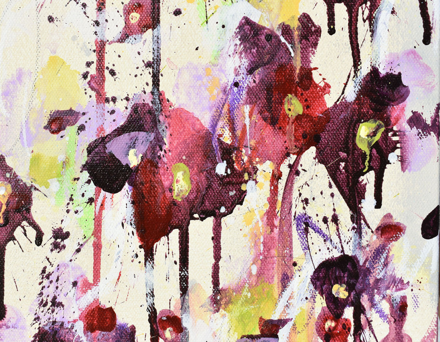 Fleurs du Solstice (Flowers of The Solstice) 12″ x 16″ Abstract Painting