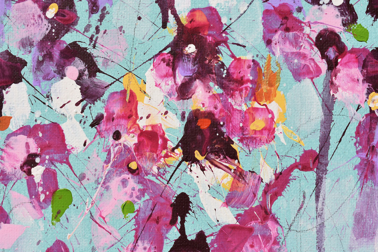 Flowers of Spring 11″ x 14″ Abstract Painting on Panel