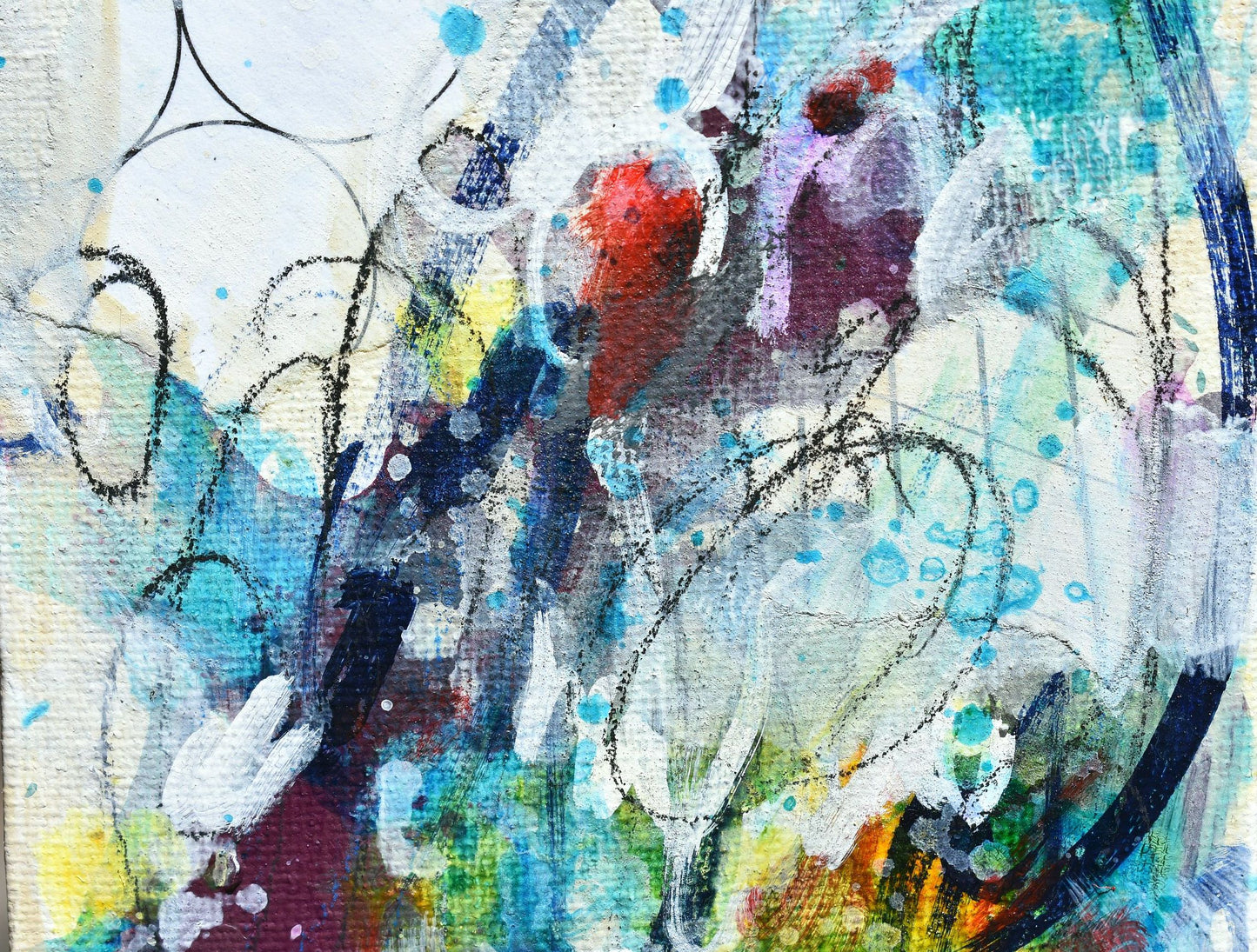 I'm Real 4″ x 6″ Abstract Painting