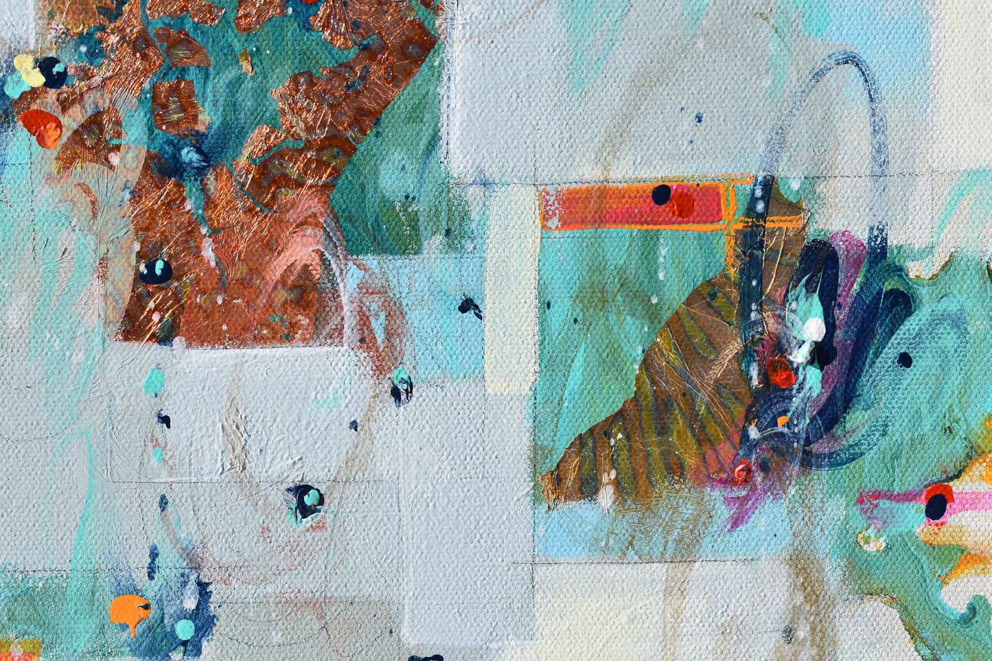 Reflections of The Winter Light 12″ x 12″ Abstract Painting