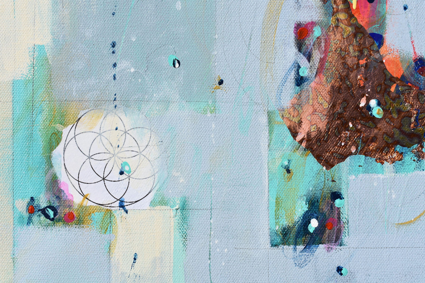 Whispers of the Winter Sky 12″ x 12″ Abstract Painting