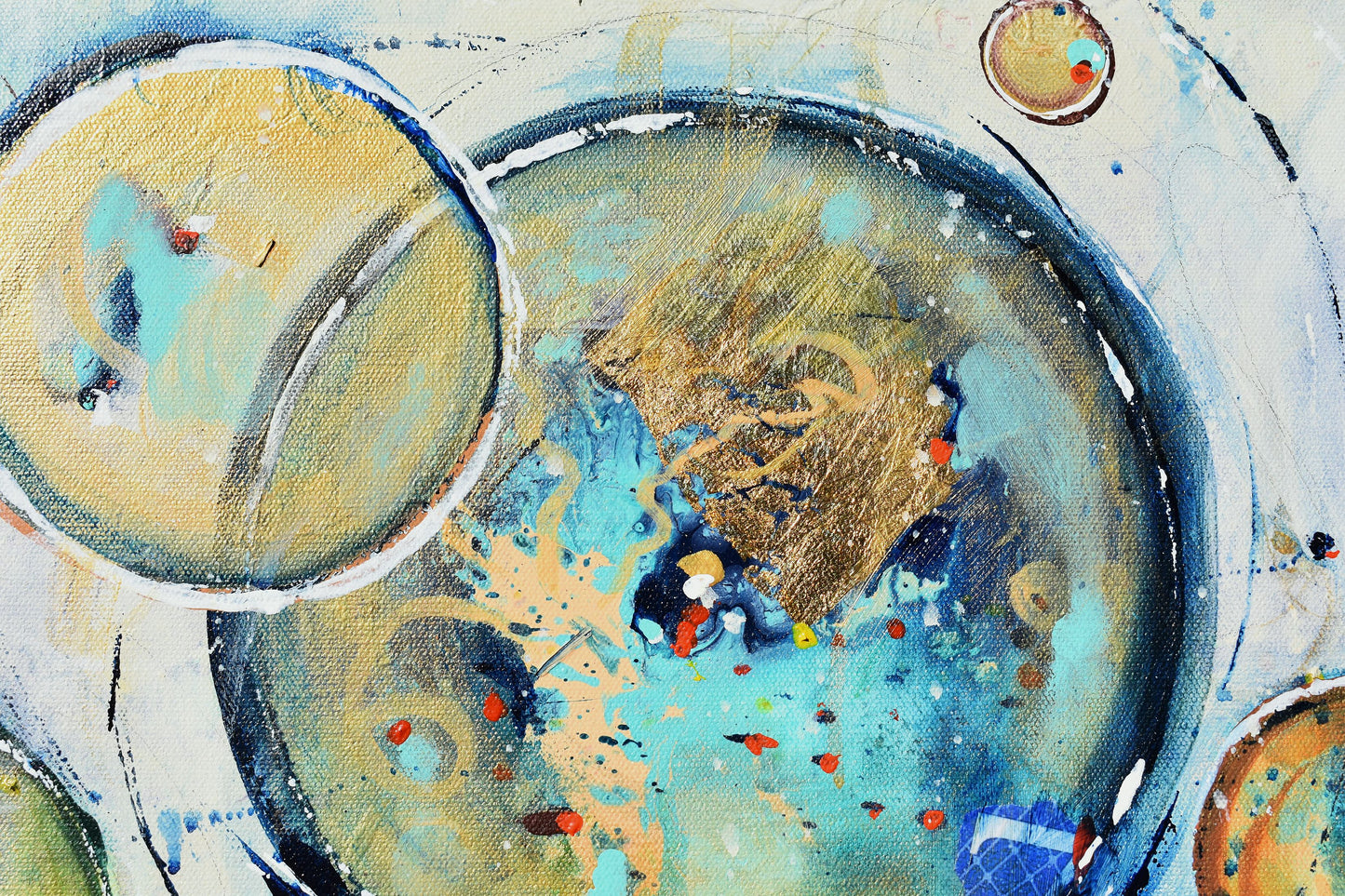 Autumn Eclipse 16″ x 40″ Abstract Painting