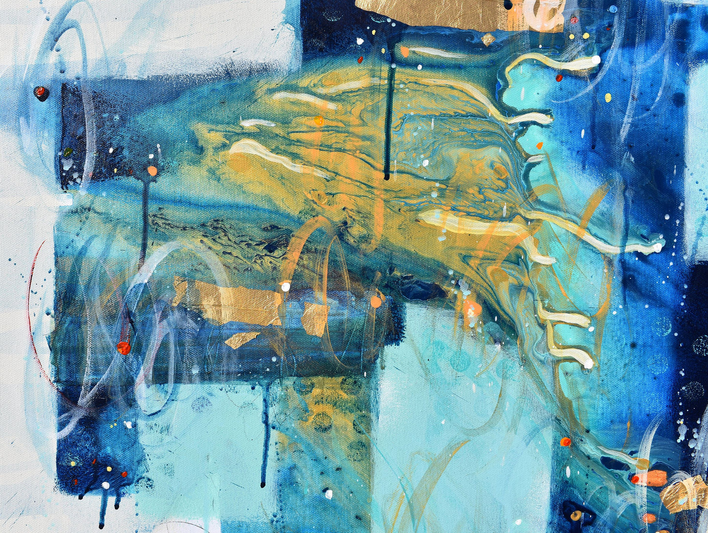 Glow of The Long Night's Moon 36″ x 48″ Abstract Painting