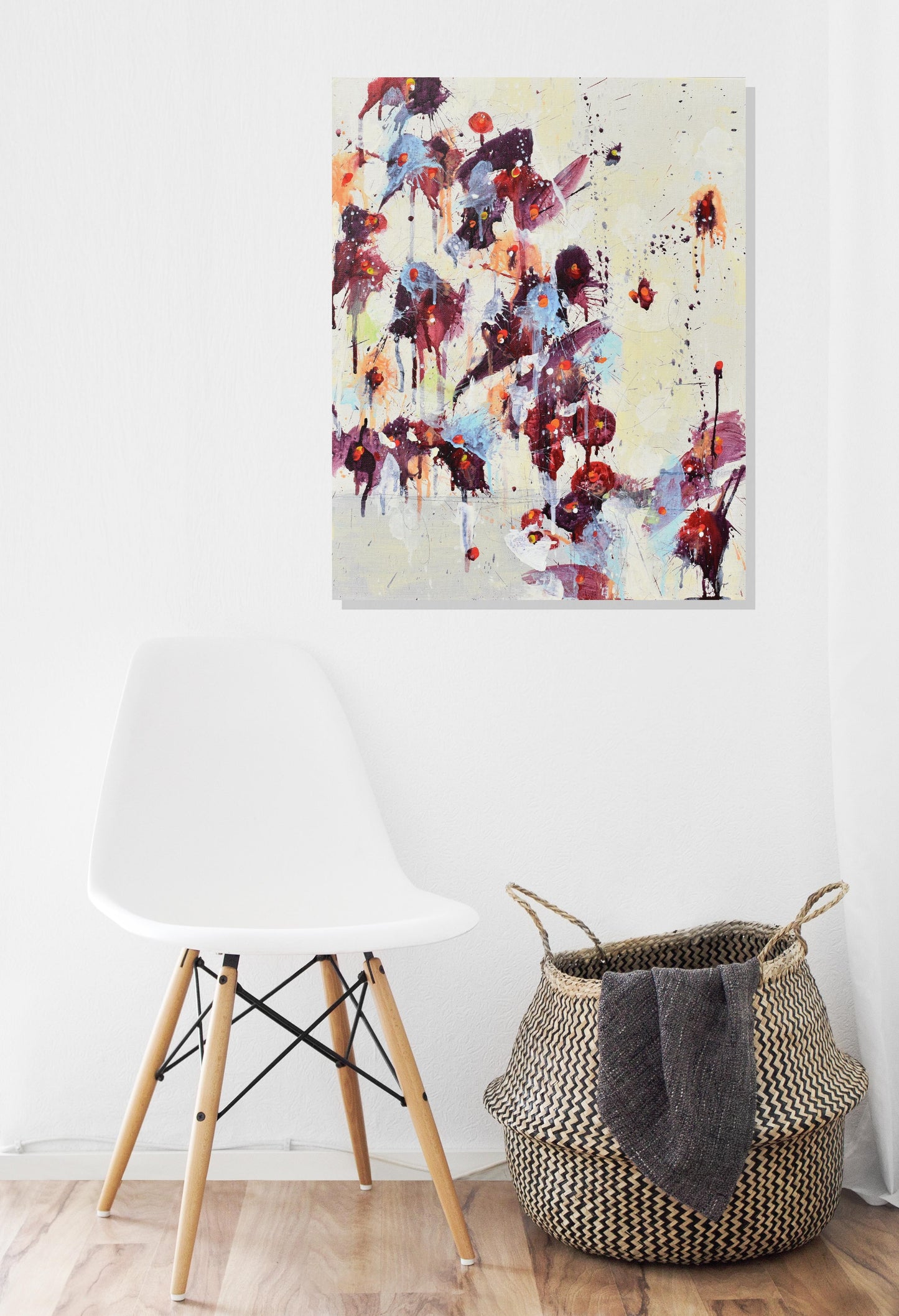 Fleur de Vérité (Flower of Truth) 16″ x 20″ Abstract Painting on Panel