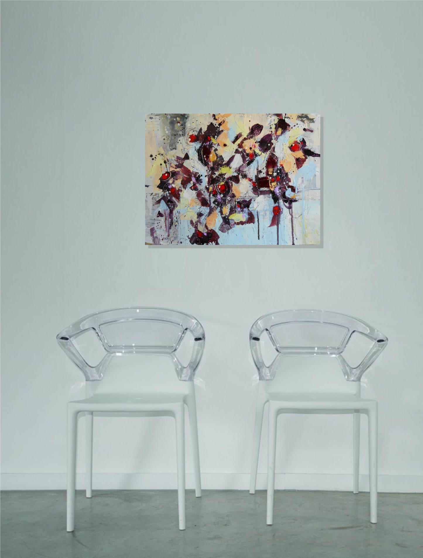 Fleur De l'Aube (Flower of Dawn) 12″ x 16″ Abstract Painting