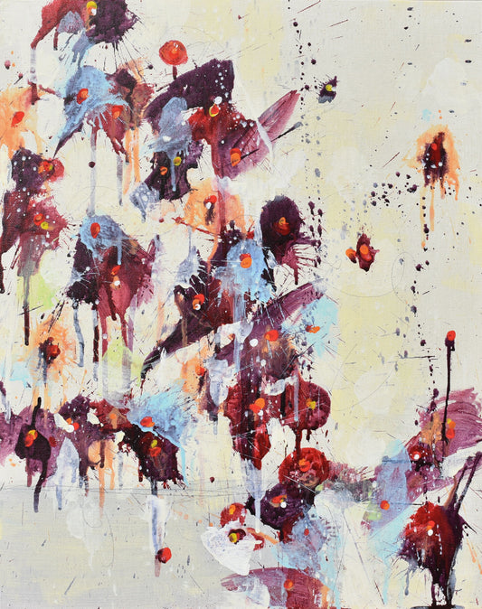 Fleur de Vérité (Flower of Truth) 16″ x 20″ Abstract Painting on Panel