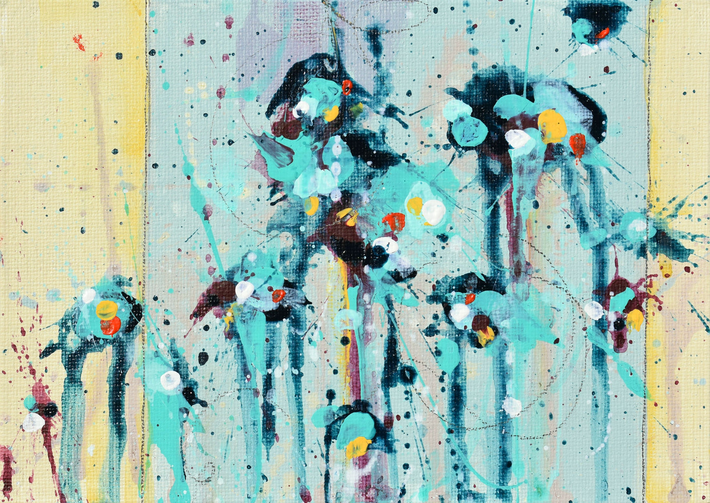 Free Spirit 5″ x 7″ Abstract Painting on Panel