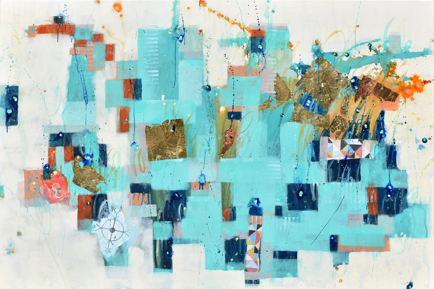 Gazing Off The Edge Of The World 40″ x 60″ Abstract Painting