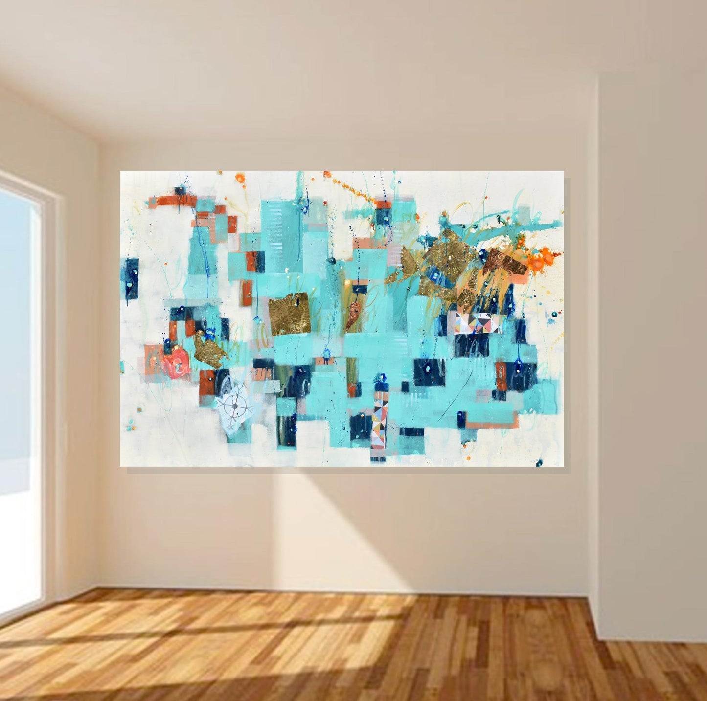 Gazing Off The Edge Of The World 40″ x 60″ Abstract Painting