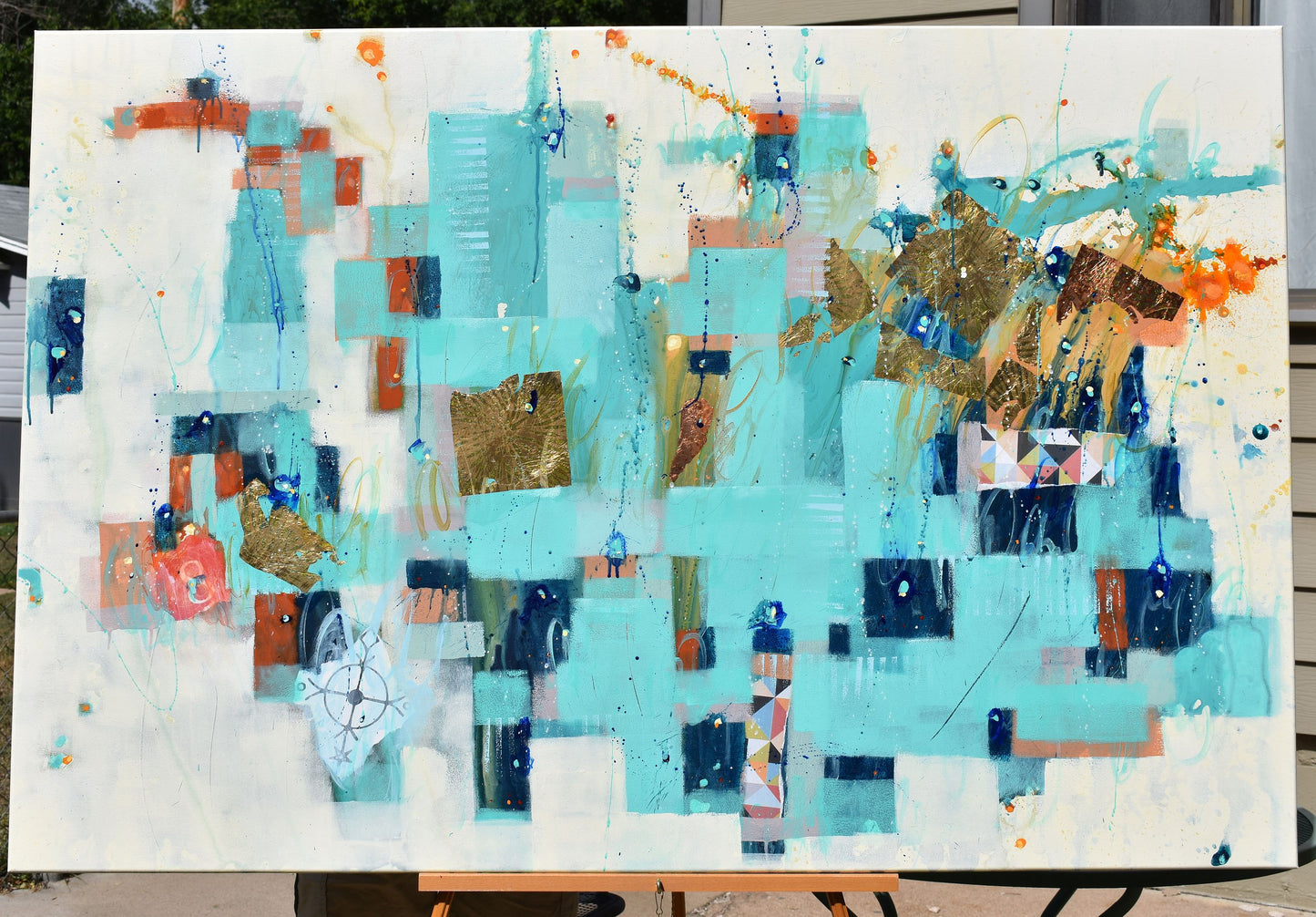Gazing Off The Edge Of The World 40″ x 60″ Abstract Painting