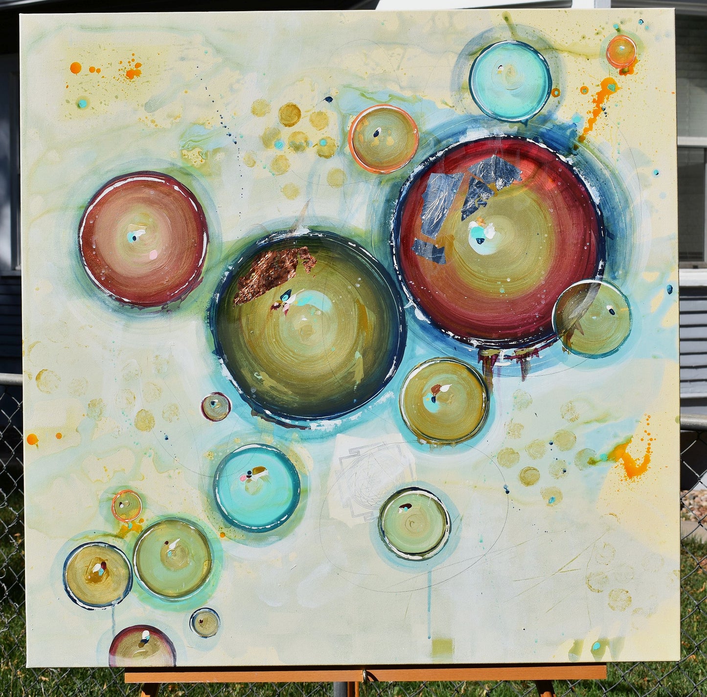 Glimmer of Becoming 30″ x 30″ Abstract Painting