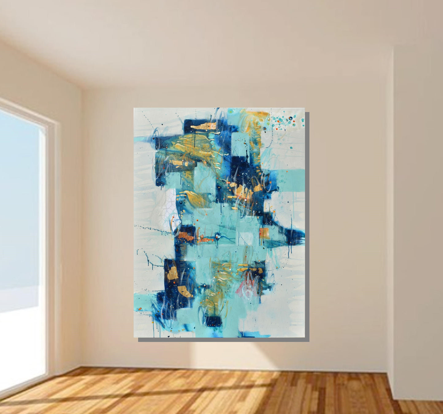 Glow of The Long Night's Moon 36″ x 48″ Abstract Painting