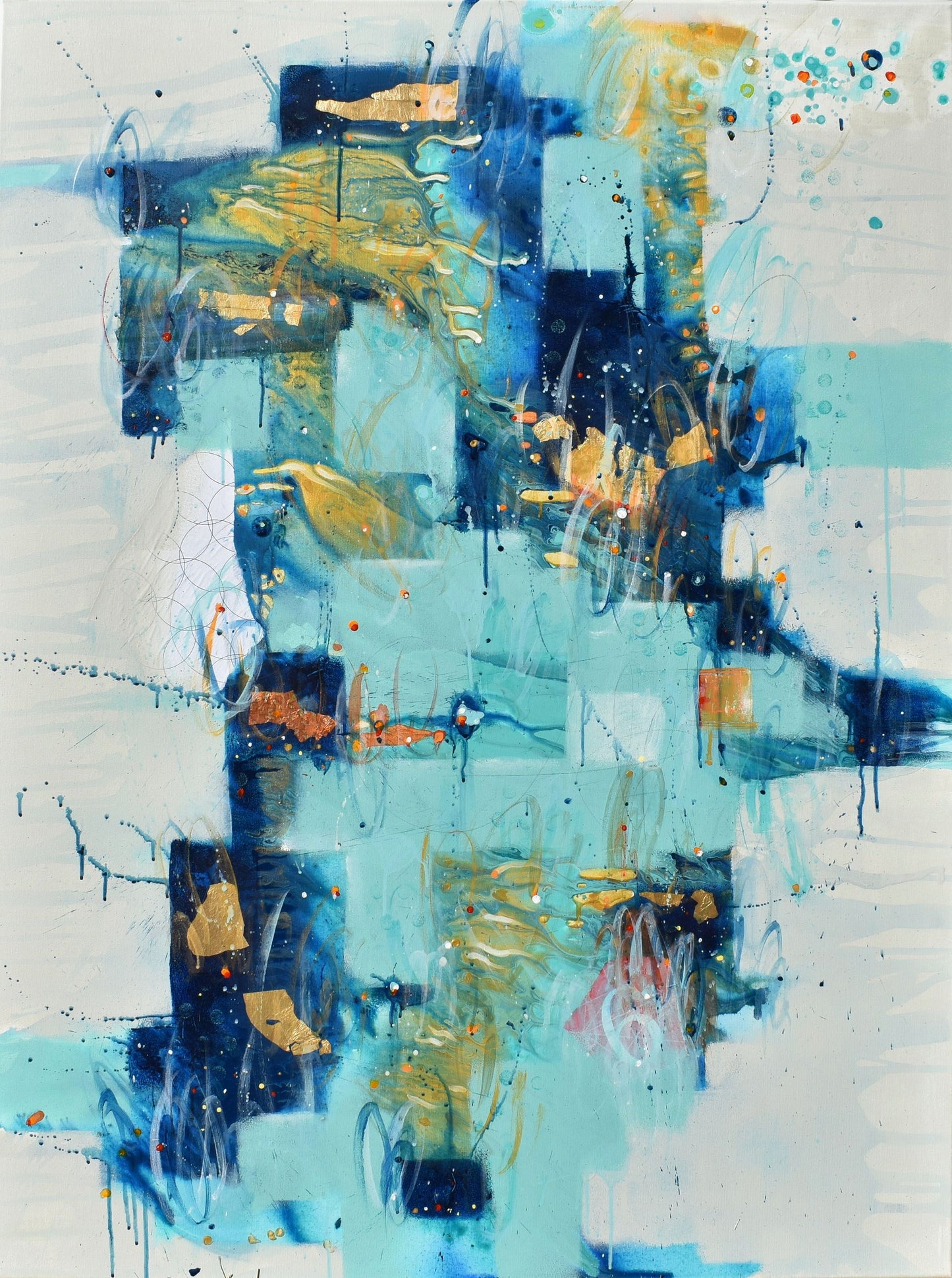 Glow of The Long Night's Moon 36″ x 48″ Abstract Painting