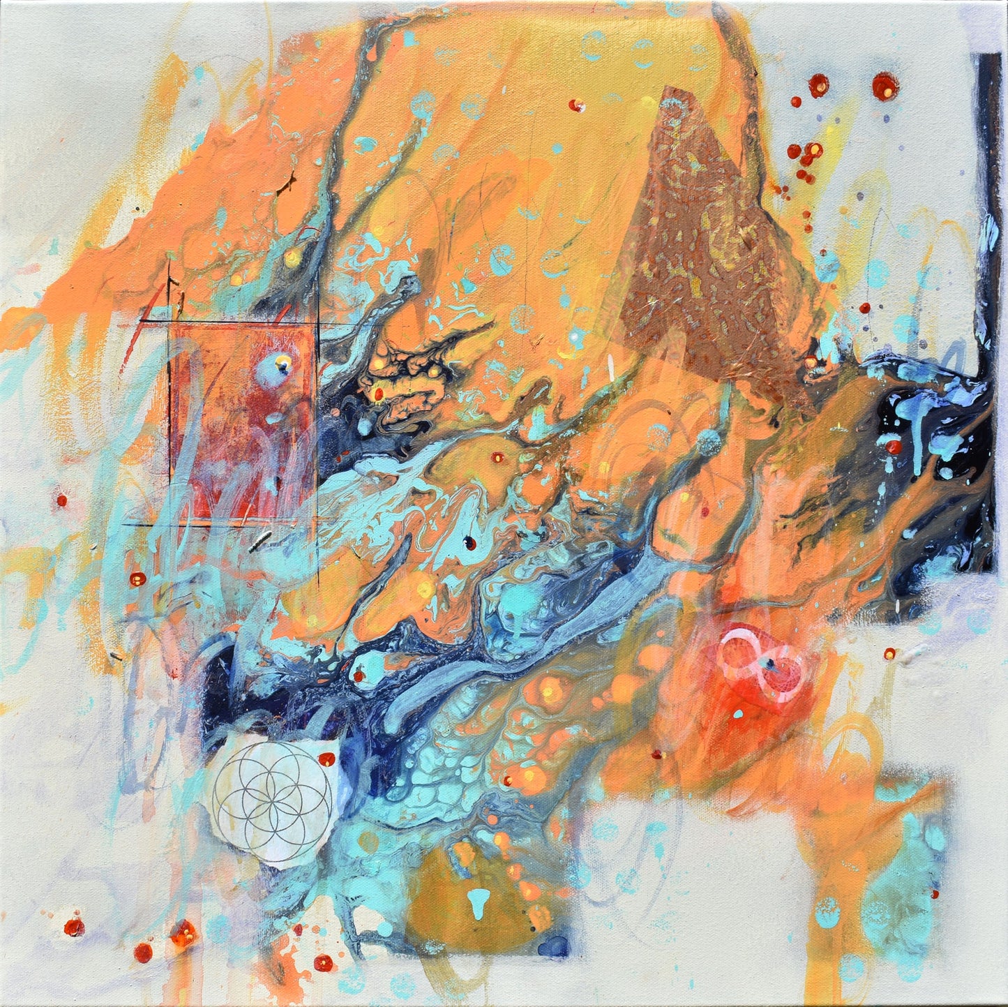 Heart of Compassion 20″ x 20″ Abstract Painting