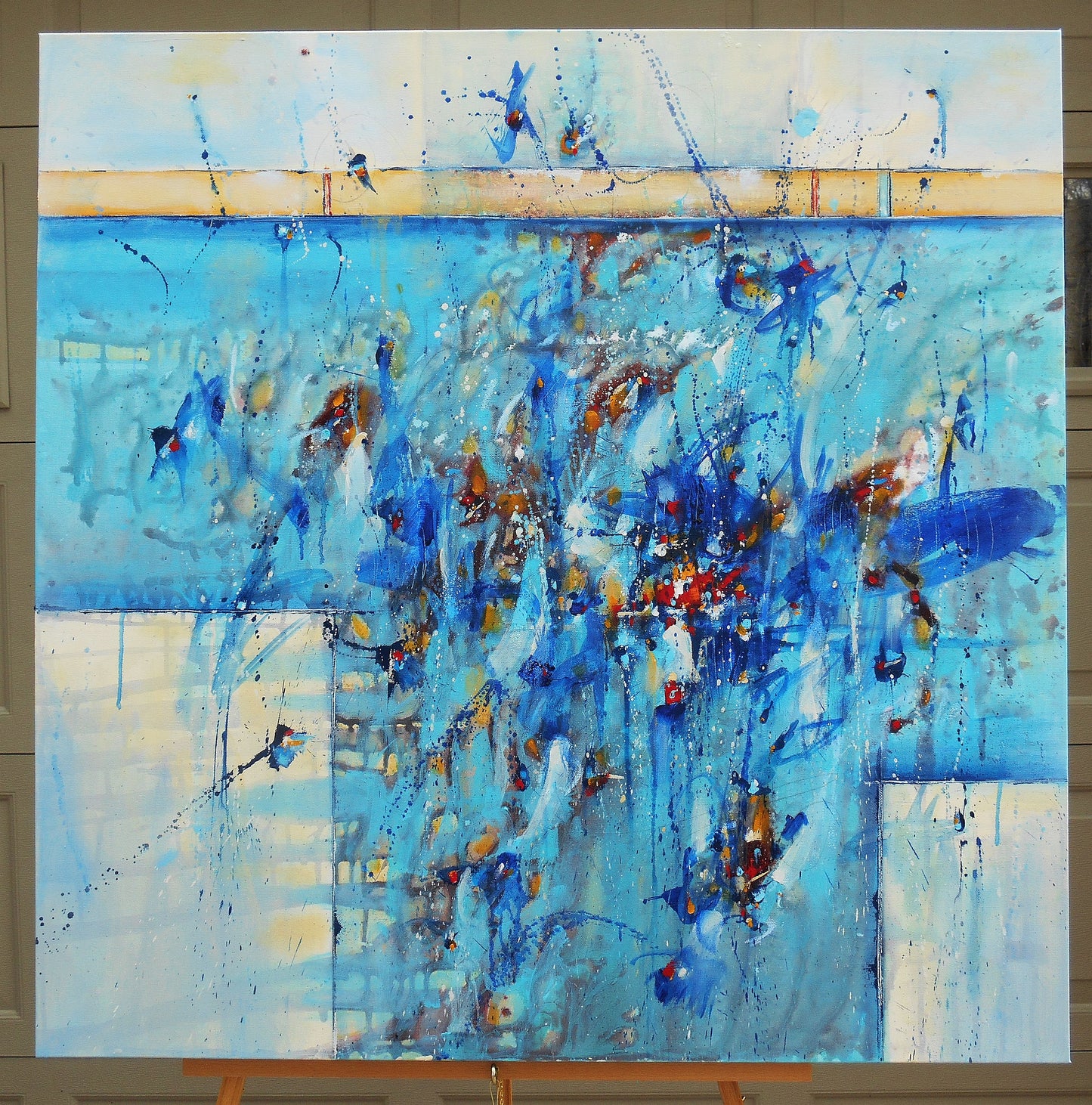 I'll Sing You A New World 36″ x 36″ Abstract Painting