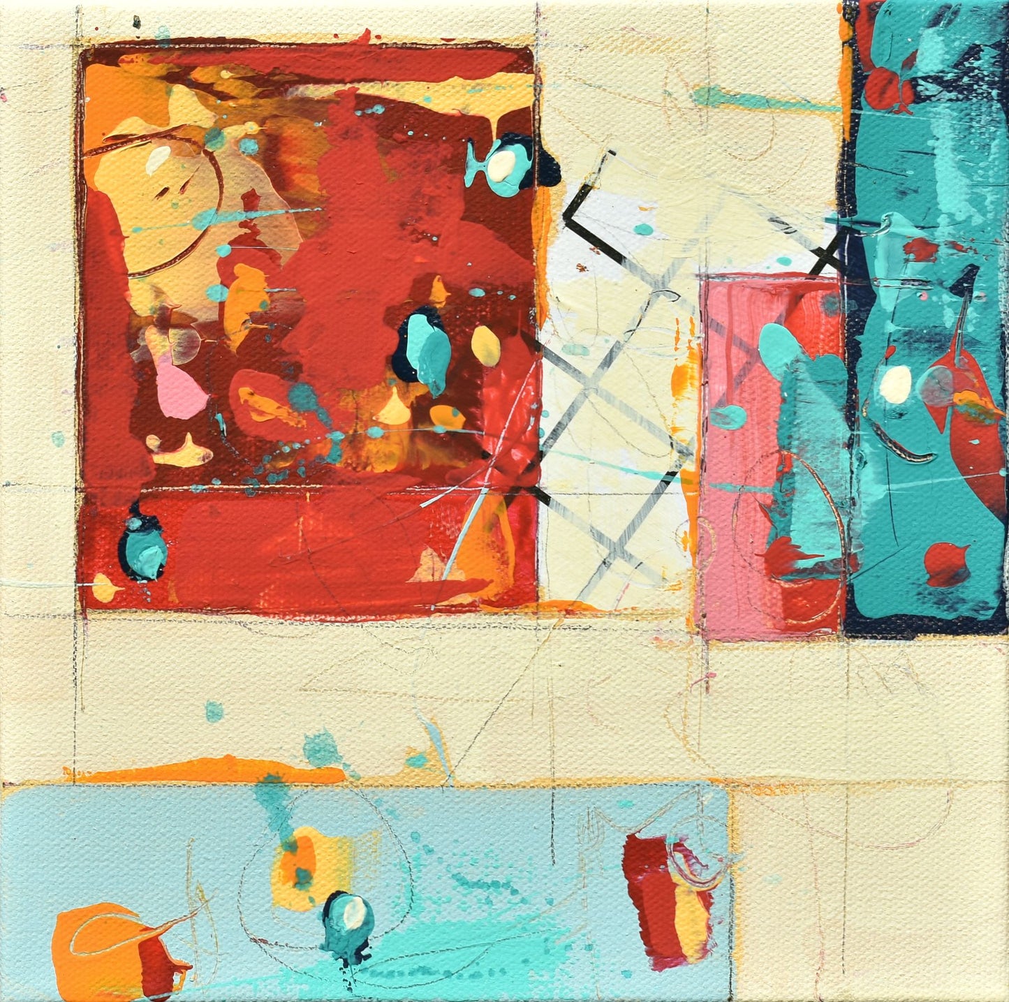 Interform 8″ x 8″ Abstract Painting