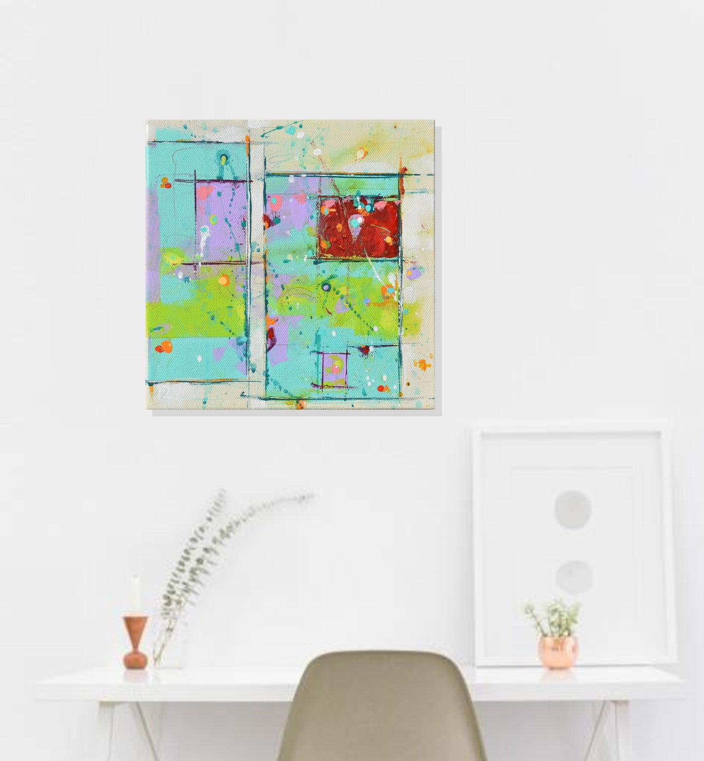 Intersect 8″ x 8″ Abstract Painting