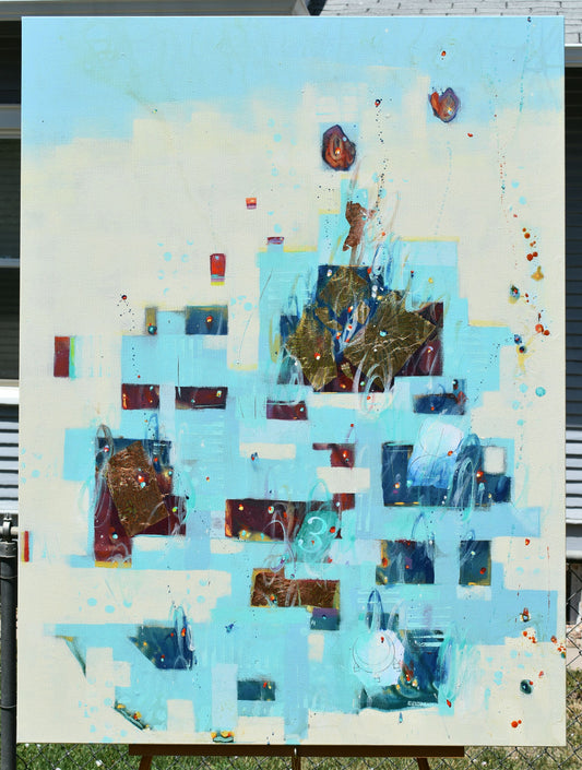 Lingering Light 36″ x 48″ Abstract Painting