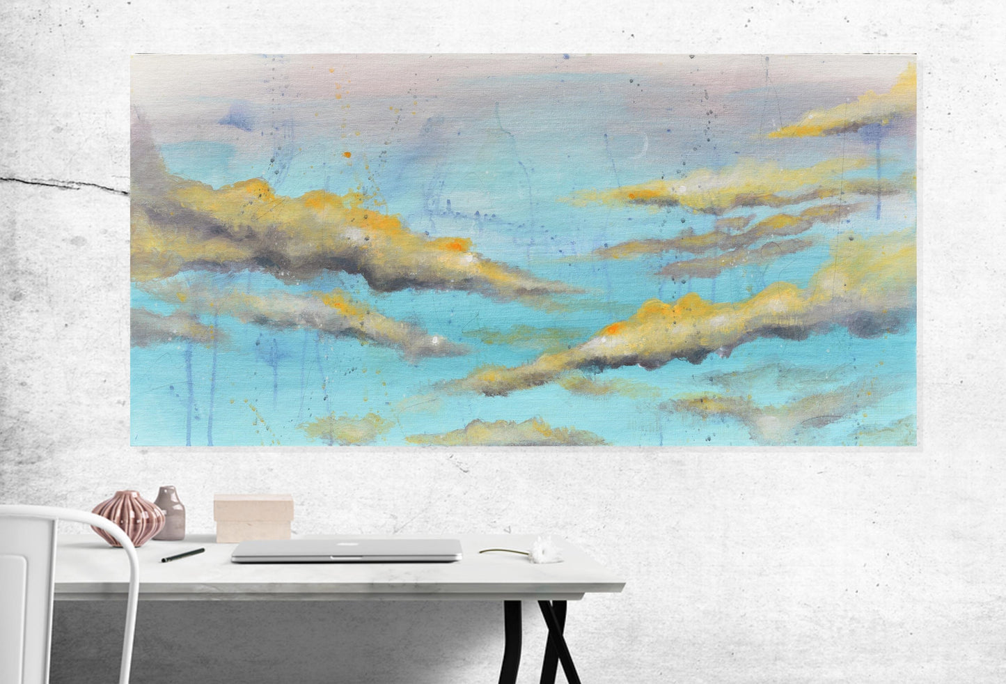 Miracles Do Happen 30″ x 15″ Abstract Painting on Panel