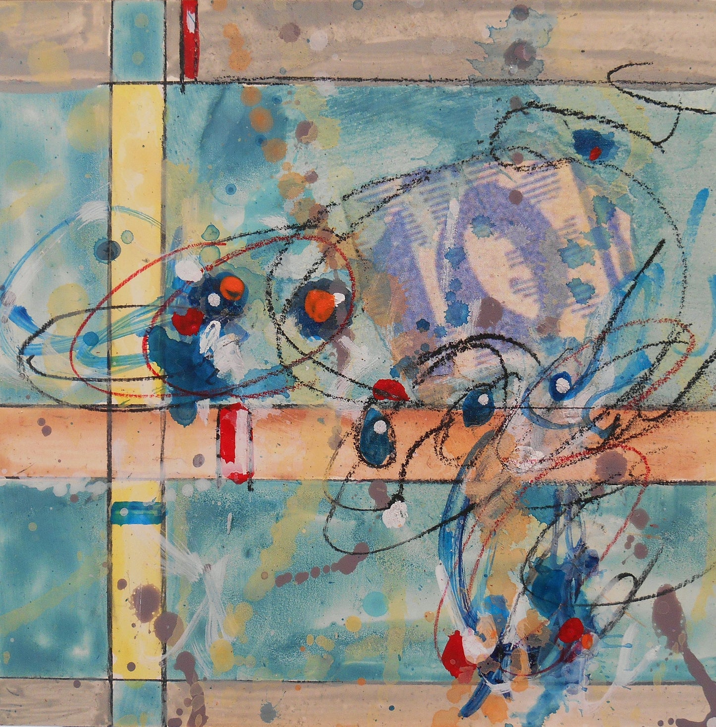 Overcome 5″ x 5″ Abstract Painting on Panel