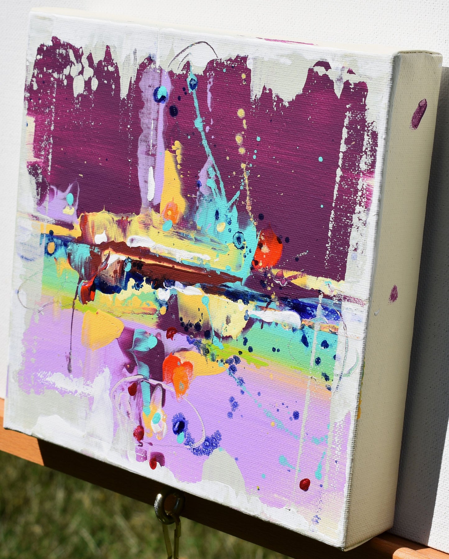 Colors of The Rising Sun 16″ x 16″ Abstract Painting
